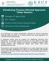 NEPS: Introducing a Trauma Informed Approach - Taster Session - Webinar 2 (Repeat)