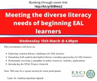 LC23-42SP Meeting the Diverse Needs of Beginning EAL Learners