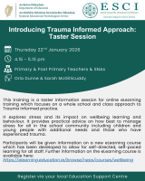 NEPS: Introducing a Trauma Informed Approach - Taster Session - Webinar 1