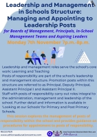 LC22-154A Leadership & Management in Schools: Managing & Appointing to Leadership Posts 