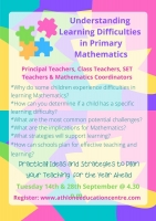 LC21-86A Understanding Learning Difficulties in Primary Mathematics (Two Sessions)