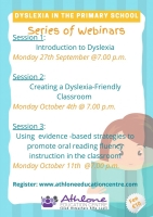 LC21-97A Dyslexia in the Primary Classroom (A Series of 3 Sessions) 