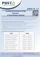 PDST Leading the Inclusion of EAL Learners in Post-Primary Schools   