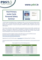 PDST Post Primary Junior Cycle Personal Safety Webinar 