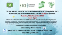 ESCI/ISSN: Climate Action POST PRIMARY CITIZEN SCIENCE AND HOW TO COLLECT MEANINGFUL ENVIRONMENTAL DATA FOR GLOBAL DECISION MAKERS THROUGH THE GLOBE PROGRAMME