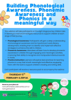 LC26-13SP Building Phonological Awareness, Phonemic Awareness and Phonics in a Meaningful Way