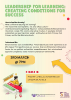 LC26-24SP Leadership for Learning: Creating Conditions for Success