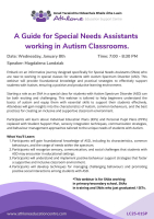 LC25-01SP A Guide for SNAs Working in Autism Classrooms